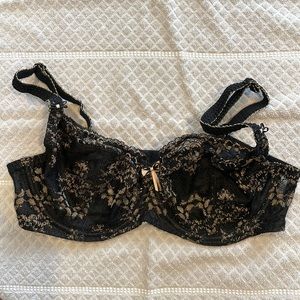FANTASIE Florence Underwire Full Coverage Balcony Bra 2412 Gold Black 34E